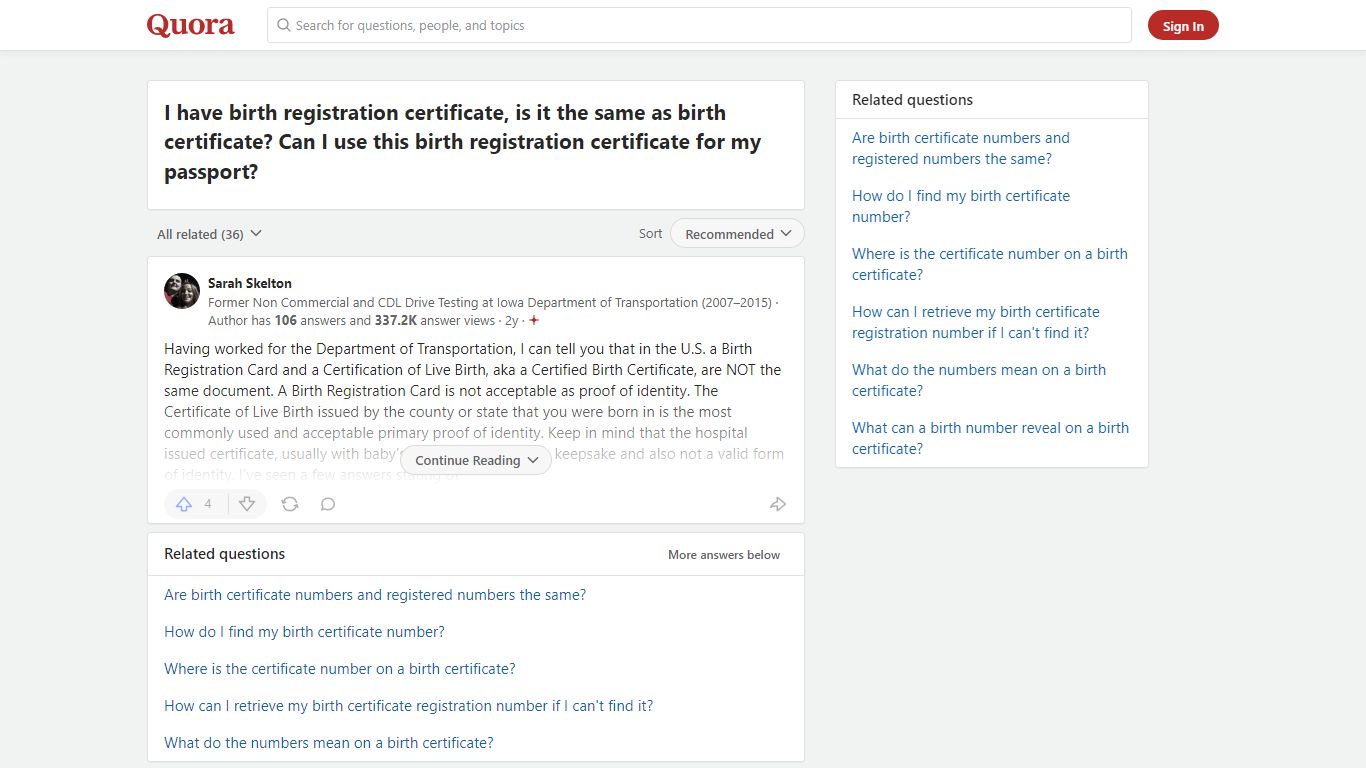 I have birth registration certificate, is it the same as birth ... - Quora